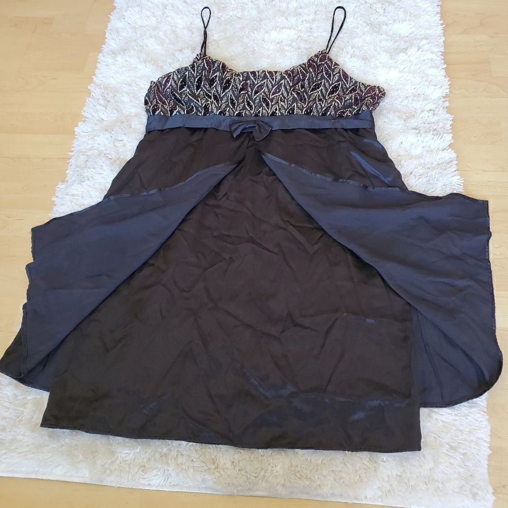 Vintage To To‎ Collection Women's Mini Dress Burgundy Black Size XXL Y2k Glam